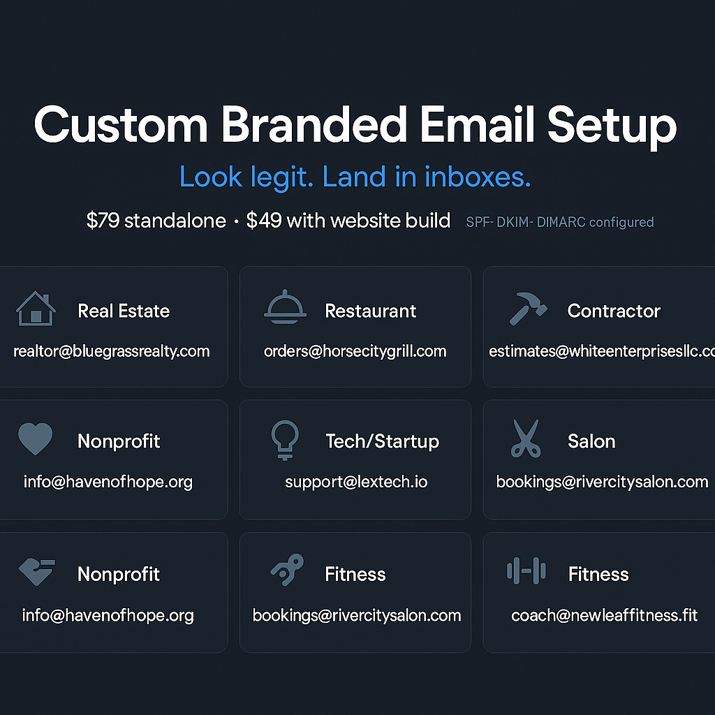 Example of a branded email